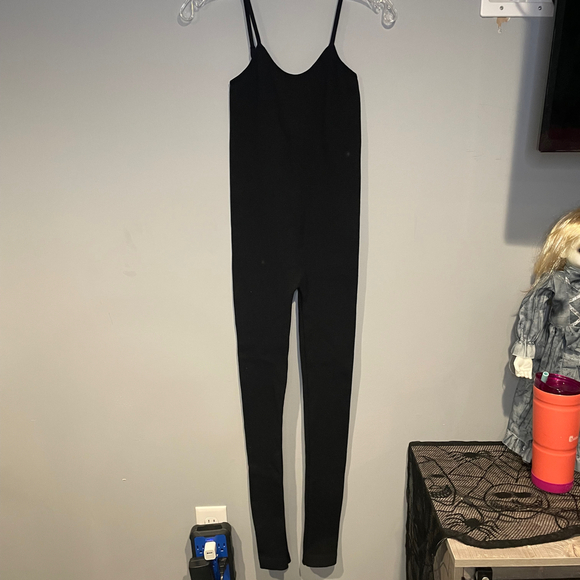 Soft Active Jumpsuit Black Size Small Adjustable Straps Full Length Activewear - Picture 3 of 8